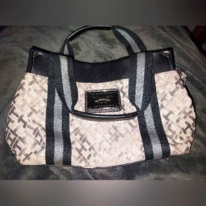 Iconic Tommy Hilfiger Black and Gray Tote